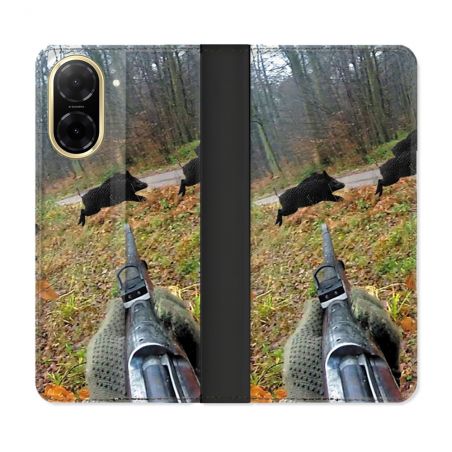 Housse cuir portefeuille Pour Xiaomi Redmi A5 Chasse Vision Tir