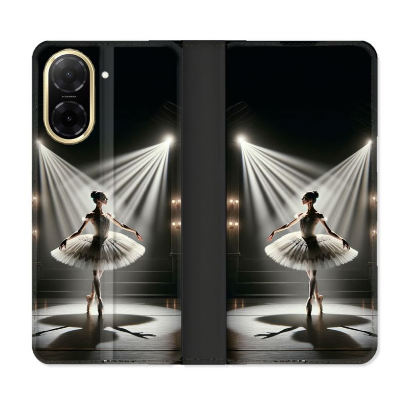 Housse cuir portefeuille Pour Xiaomi Redmi A5 Danseuse Lumière