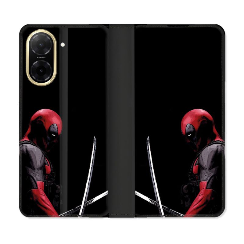 Housse cuir portefeuille Pour Xiaomi Redmi A5 Deadpool Epee