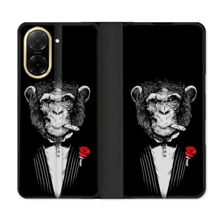 Housse cuir portefeuille Pour Xiaomi Redmi A5 Decale Singe Mafia