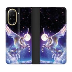 Housse cuir portefeuille Pour Xiaomi Redmi A5 Fantastique Licorne Céleste