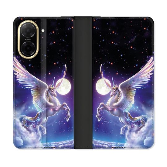 Housse cuir portefeuille Pour Xiaomi Redmi A5 Fantastique Licorne Céleste