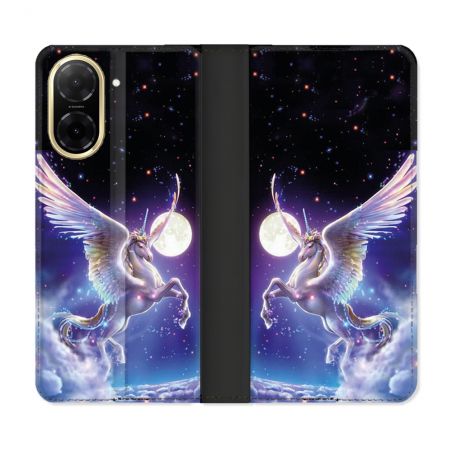 Housse cuir portefeuille Pour Xiaomi Redmi A5 Fantastique Licorne Céleste