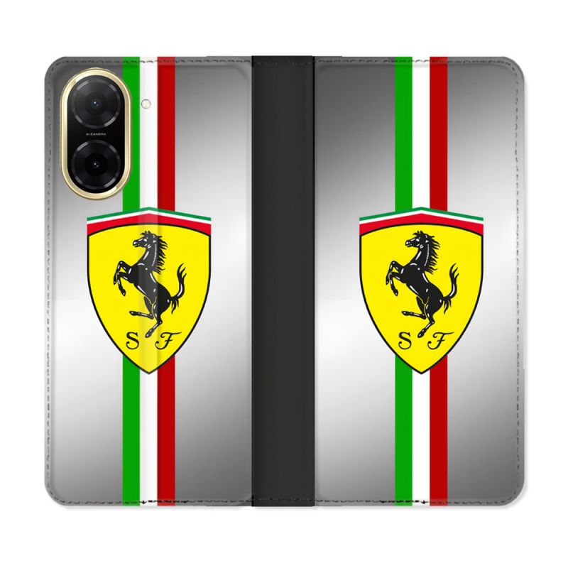 Housse cuir portefeuille Pour Xiaomi Redmi A5 Ferrari Ligne