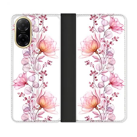 Housse cuir portefeuille Pour Xiaomi Redmi A5 Fleur Eclosion