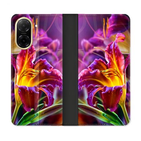 Housse cuir portefeuille Pour Xiaomi Redmi A5 Fleur Lys Color