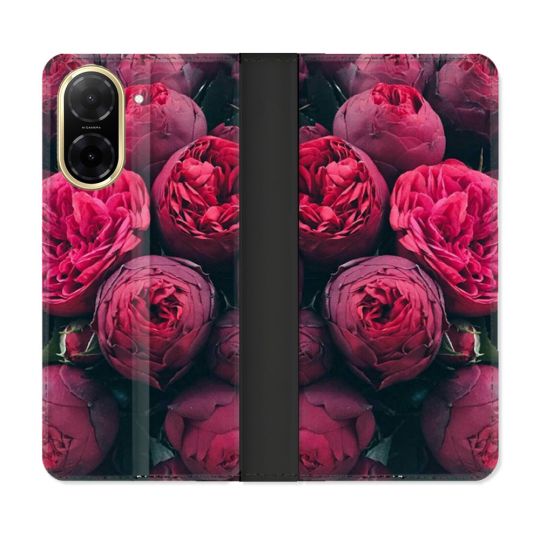 Housse cuir portefeuille Pour Xiaomi Redmi A5 Fleur Pivoine