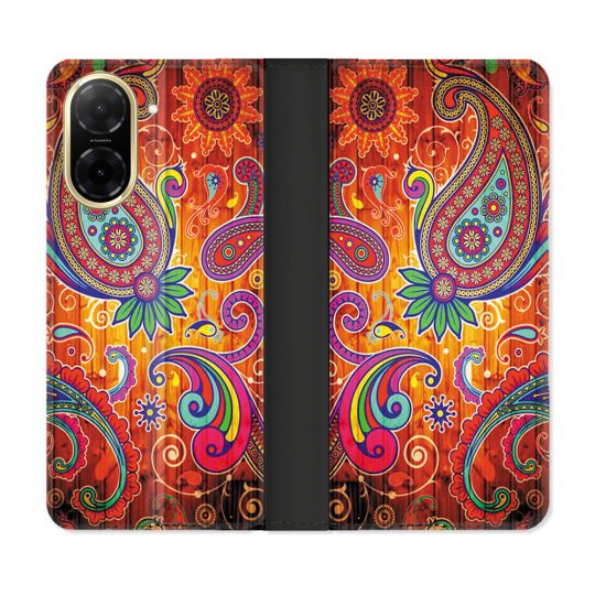 Housse cuir portefeuille Pour Xiaomi Redmi A5 Fleur Psychedelic