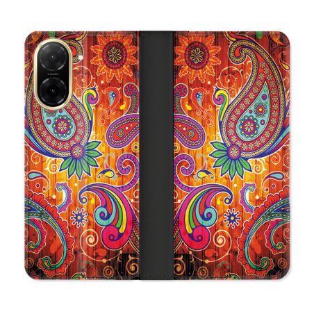 Housse cuir portefeuille Pour Xiaomi Redmi A5 Fleur Psychedelic