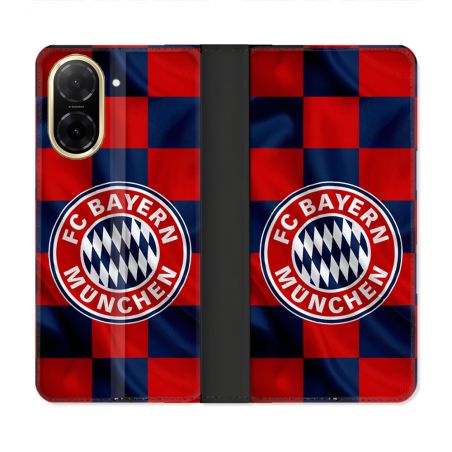 Housse cuir portefeuille Pour Xiaomi Redmi A5 Foot Bayern Munich Carreaux