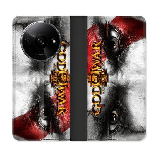 Housse cuir portefeuille Pour Xiaomi Redmi A3 God Of War GOW