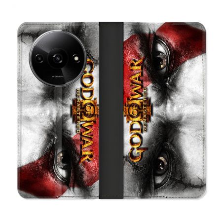 Housse cuir portefeuille Pour Xiaomi Redmi A3 God Of War GOW