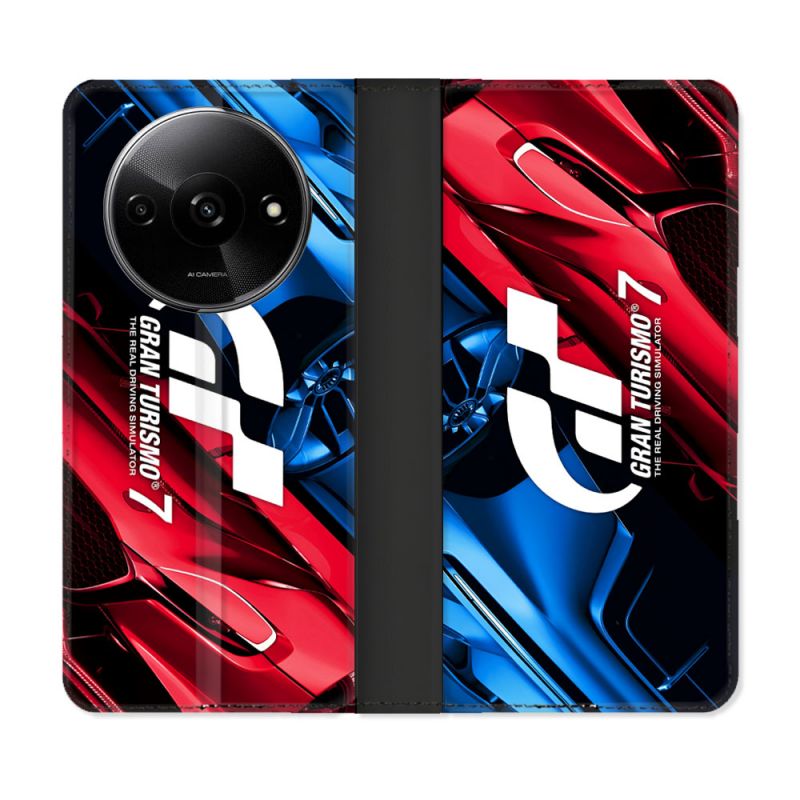 Housse cuir portefeuille Pour Xiaomi Redmi A3 Gran Turismo