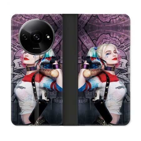 Housse cuir portefeuille Pour Xiaomi Redmi A3 Harley Quinn Batte