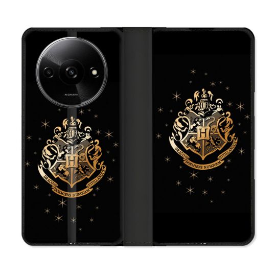 Housse cuir portefeuille Pour Xiaomi Redmi A3 Harry Potter Poudlard