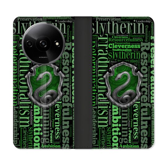 Housse cuir portefeuille Pour Xiaomi Redmi A3 Harry Potter Serpentar