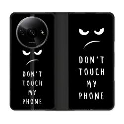 Housse cuir portefeuille Pour Xiaomi Redmi A3 Humour Don't Touch