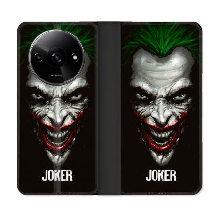 Housse cuir portefeuille Pour Xiaomi Redmi A3 Joker Noir