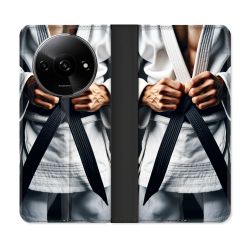 Housse cuir portefeuille Pour Xiaomi Redmi A3 Kimono Ceinture