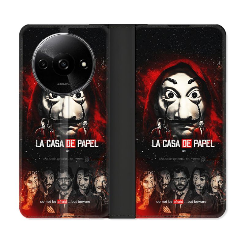 Housse cuir portefeuille Pour Xiaomi Redmi A3 La Casa De Papel