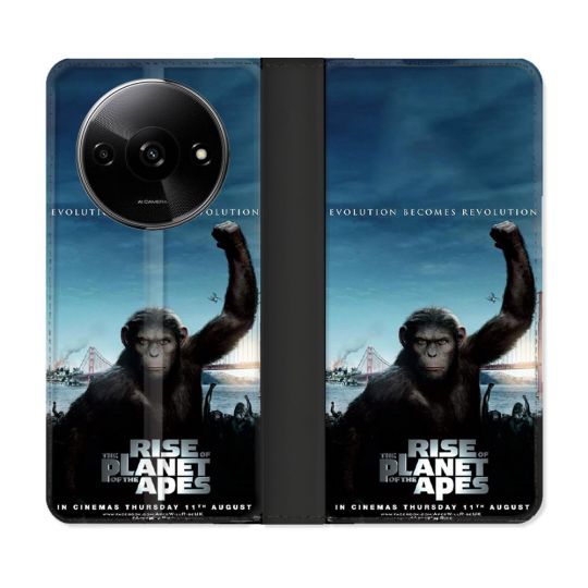 Housse cuir portefeuille Pour Xiaomi Redmi A3 La Planete Des Singes