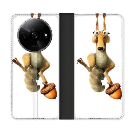 Housse cuir portefeuille Pour Xiaomi Redmi A3 L'âge de Glace Scratch Suspendu