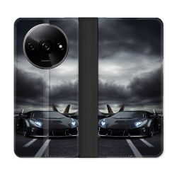 Housse cuir portefeuille Pour Xiaomi Redmi A3 Lamborghini Avion