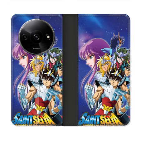 Housse cuir portefeuille Pour Xiaomi Redmi A3 Les Chevaliers Du Zodiaque