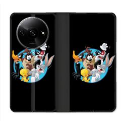 Housse cuir portefeuille Pour Xiaomi Redmi A3 Looney Tunes