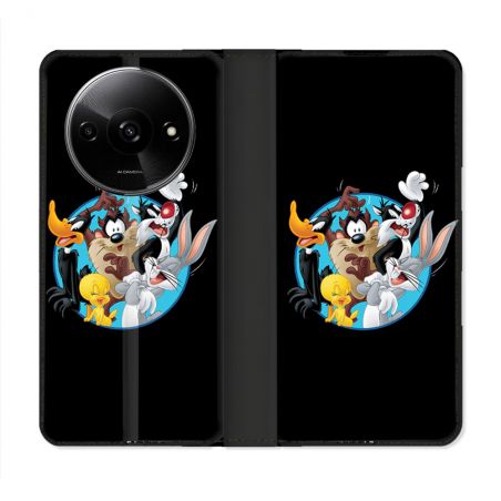 Housse cuir portefeuille Pour Xiaomi Redmi A3 Looney Tunes