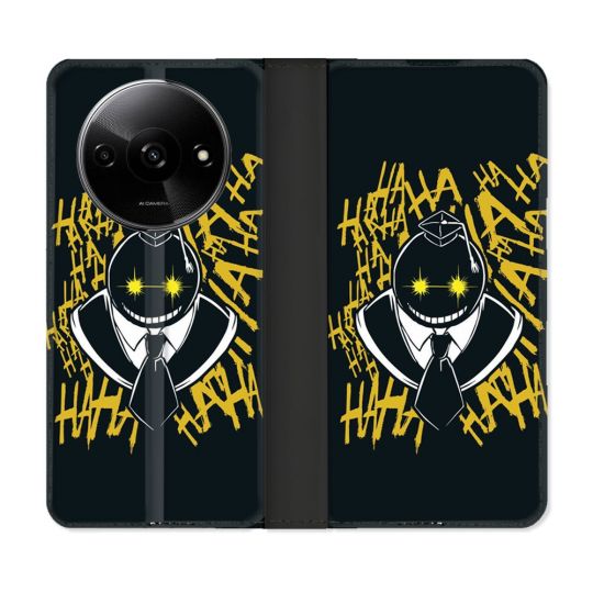 Housse cuir portefeuille Pour Xiaomi Redmi A3 Manga Assassination Classroom Kuro Noir