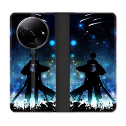 Housse cuir portefeuille Pour Xiaomi Redmi A3 Manga Attaque Titans Levi