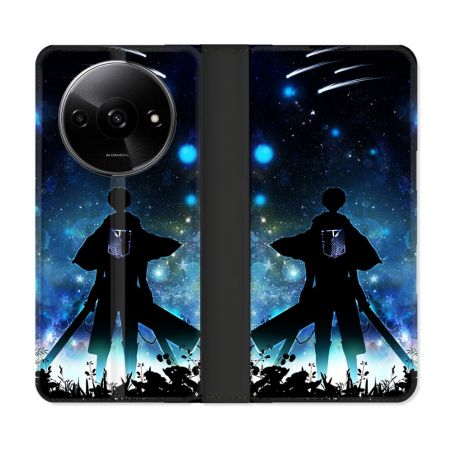 Housse cuir portefeuille Pour Xiaomi Redmi A3 Manga Attaque Titans Levi