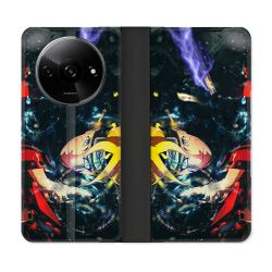Housse cuir portefeuille Pour Xiaomi Redmi A3 Manga Boruto Eclair