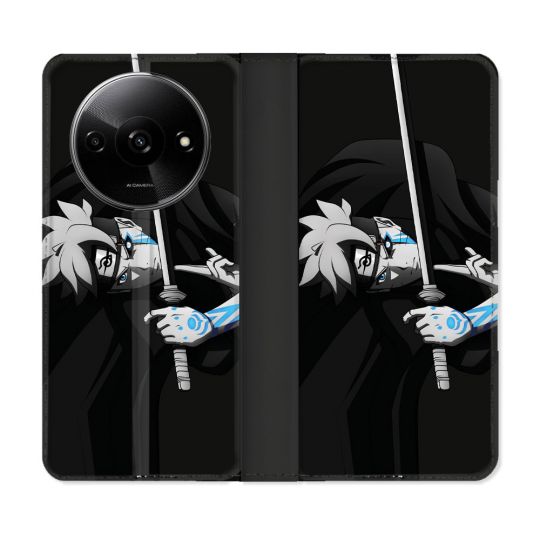 Housse cuir portefeuille Pour Xiaomi Redmi A3 Manga Boruto Epée