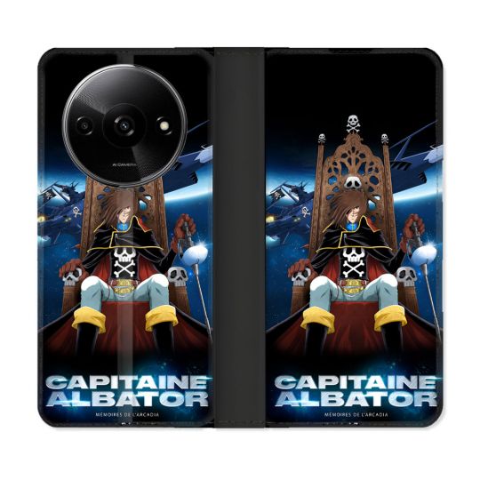 Housse cuir portefeuille Pour Xiaomi Redmi A3 Manga Capitaine Albator