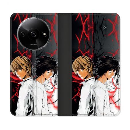 Housse cuir portefeuille Pour Xiaomi Redmi A3 Manga Death Note Duo