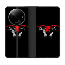 Housse cuir portefeuille Pour Xiaomi Redmi A3 Manga Death Note Noir