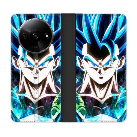 Housse cuir portefeuille Pour Xiaomi Redmi A3 Manga Dragon Ball Gogeta Visage