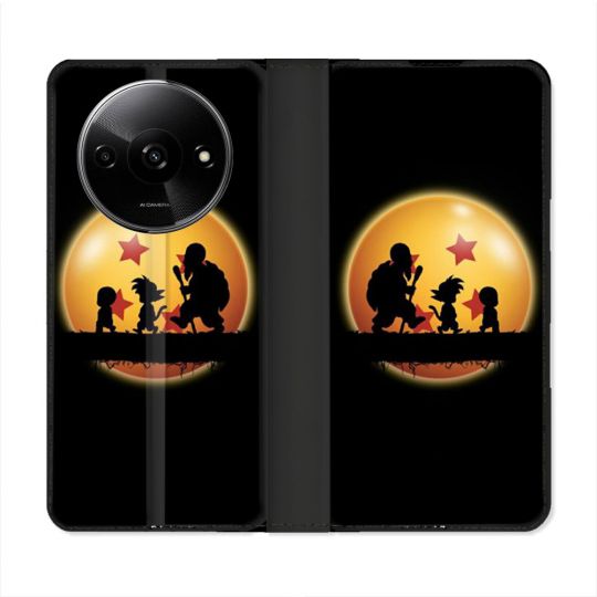 Housse cuir portefeuille Pour Xiaomi Redmi A3 Manga Dragon Ball Vintage