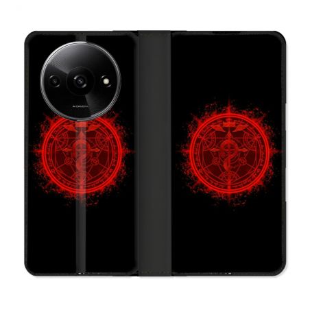 Housse cuir portefeuille Pour Xiaomi Redmi A3 Manga Fullmetal Alchemist Logo