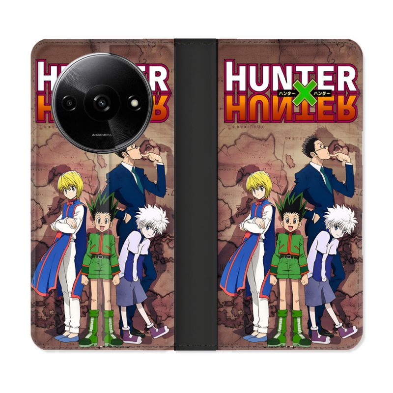 Housse cuir portefeuille Pour Xiaomi Redmi A3 Manga Hunter X Hunter Vintage