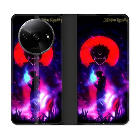 Housse cuir portefeuille Pour Xiaomi Redmi A3 Manga Jujutsu Kaisen Itadori Sukuna