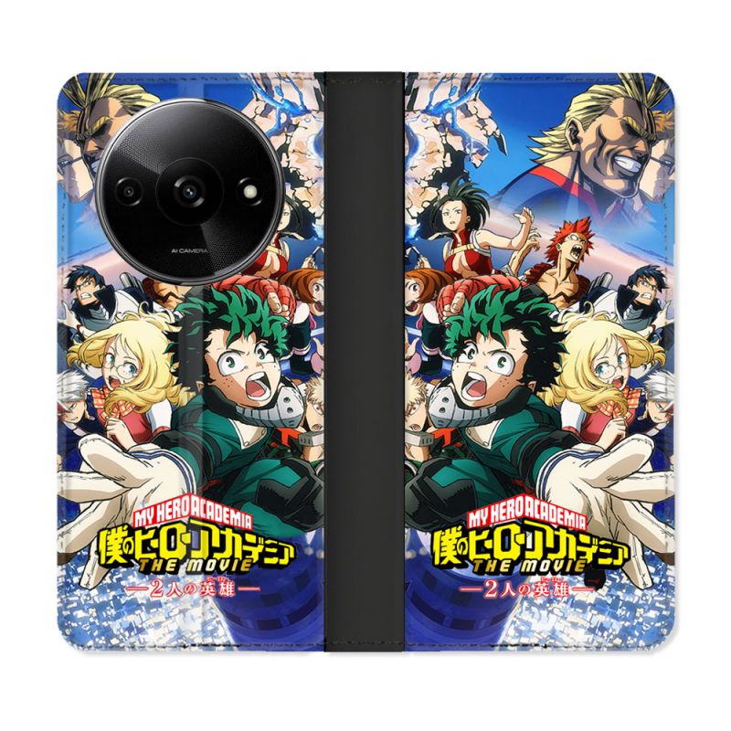 Housse cuir portefeuille Pour Xiaomi Redmi A3 Manga My Hero Academia Affiche