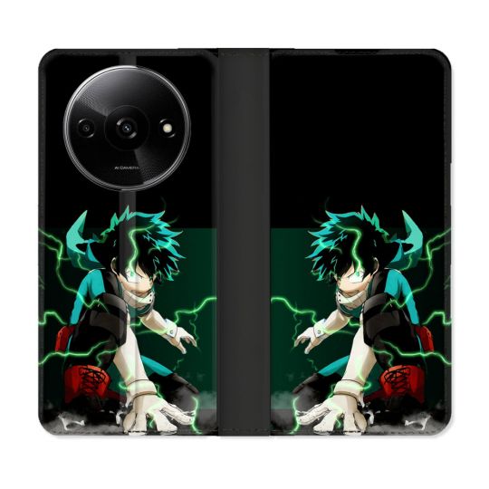 Housse cuir portefeuille Pour Xiaomi Redmi A3 Manga My Hero Academia Deku