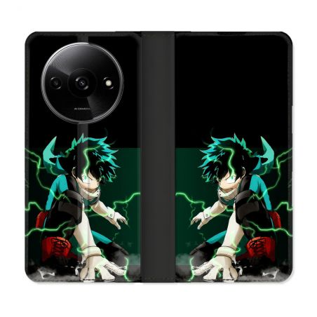 Housse cuir portefeuille Pour Xiaomi Redmi A3 Manga My Hero Academia Deku