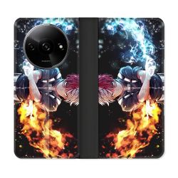 Housse cuir portefeuille Pour Xiaomi Redmi A3 Manga My Hero Academia Shoto