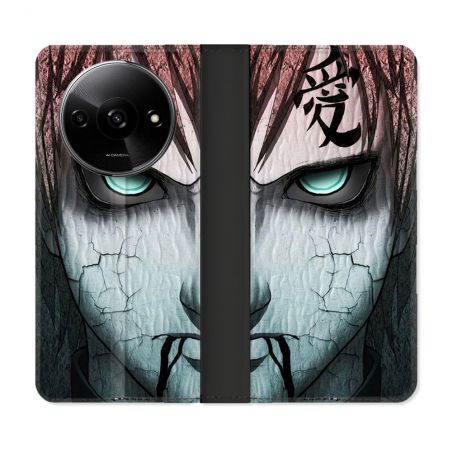Housse cuir portefeuille Pour Xiaomi Redmi A3 Manga Naruto Gaara