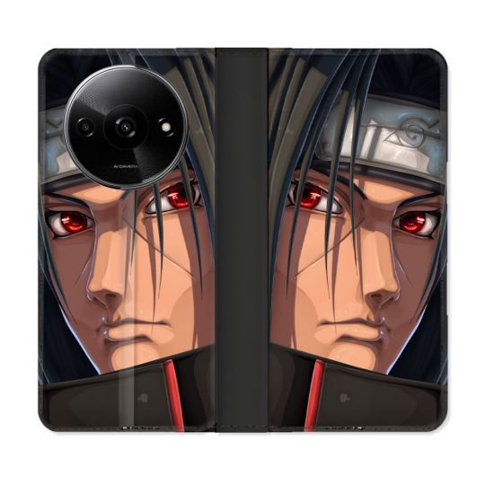 Housse cuir portefeuille Pour Xiaomi Redmi A3 Manga Naruto Itachi Visage