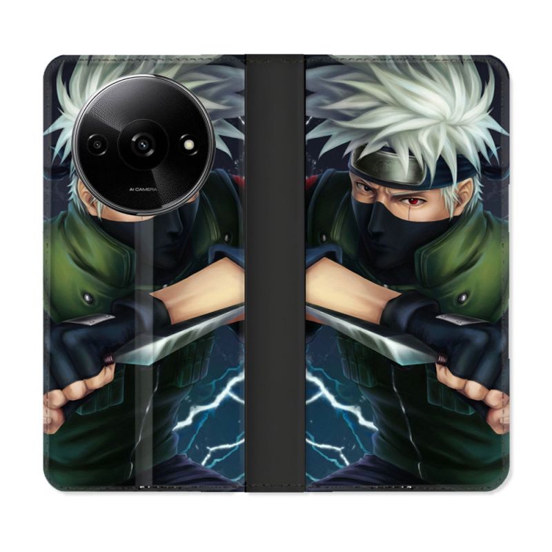 Housse cuir portefeuille Pour Xiaomi Redmi A3 Manga Naruto Kakashi